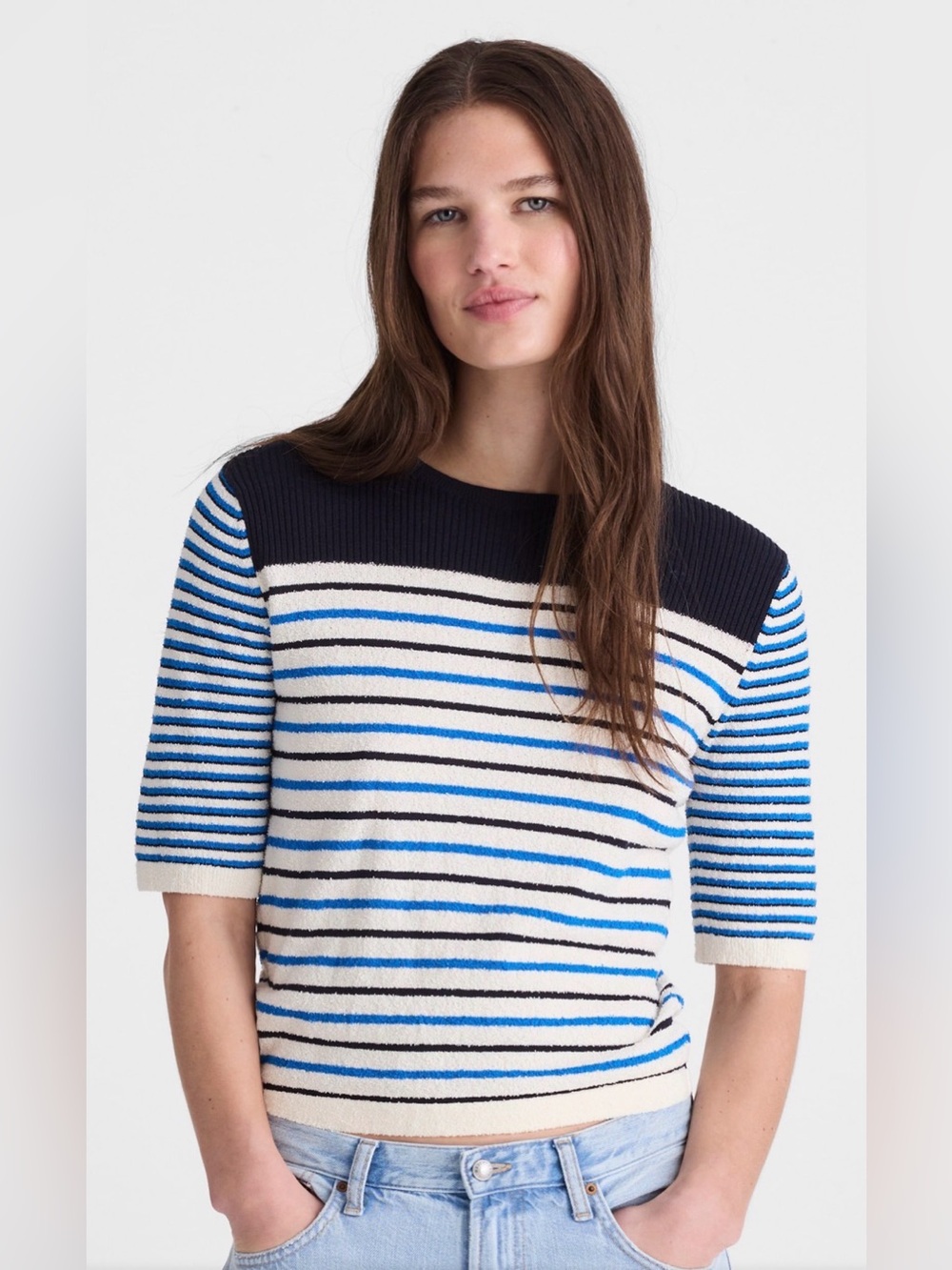 NWT MADEWELL Boucle Knit Sweater Tee size women’s small
